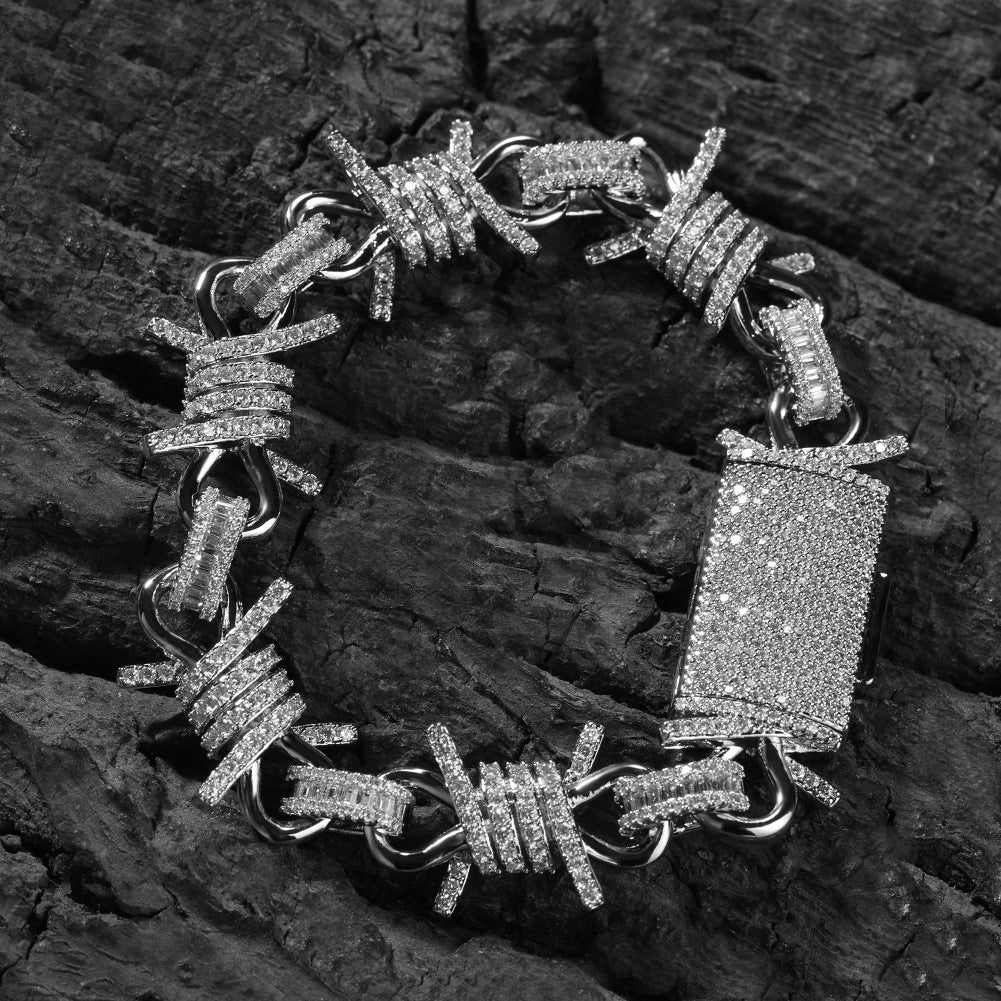 Wire chain diamond thorn necklace bracelet - MERGE.DAY.1.FREESTYLE