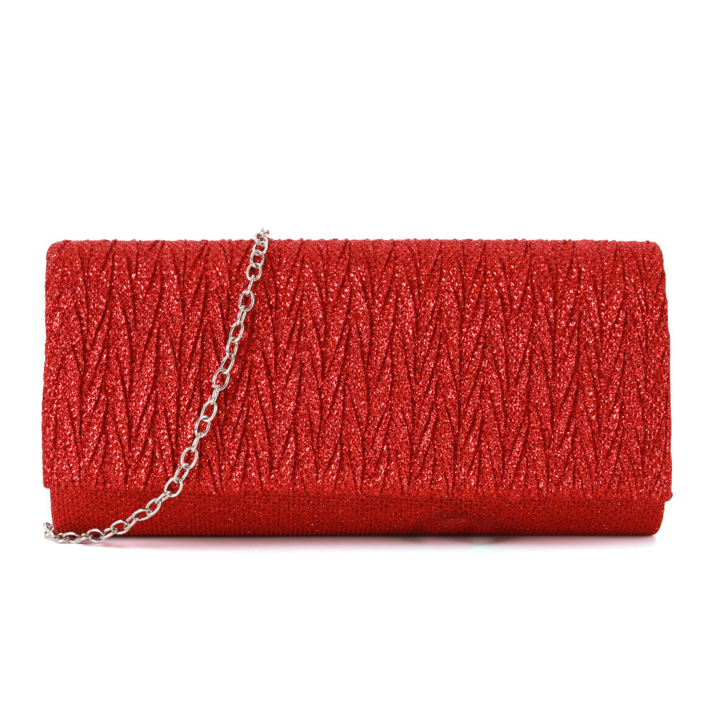 Fantasy shiny pleated clutch bag - MERGE.DAY.1.FREESTYLE