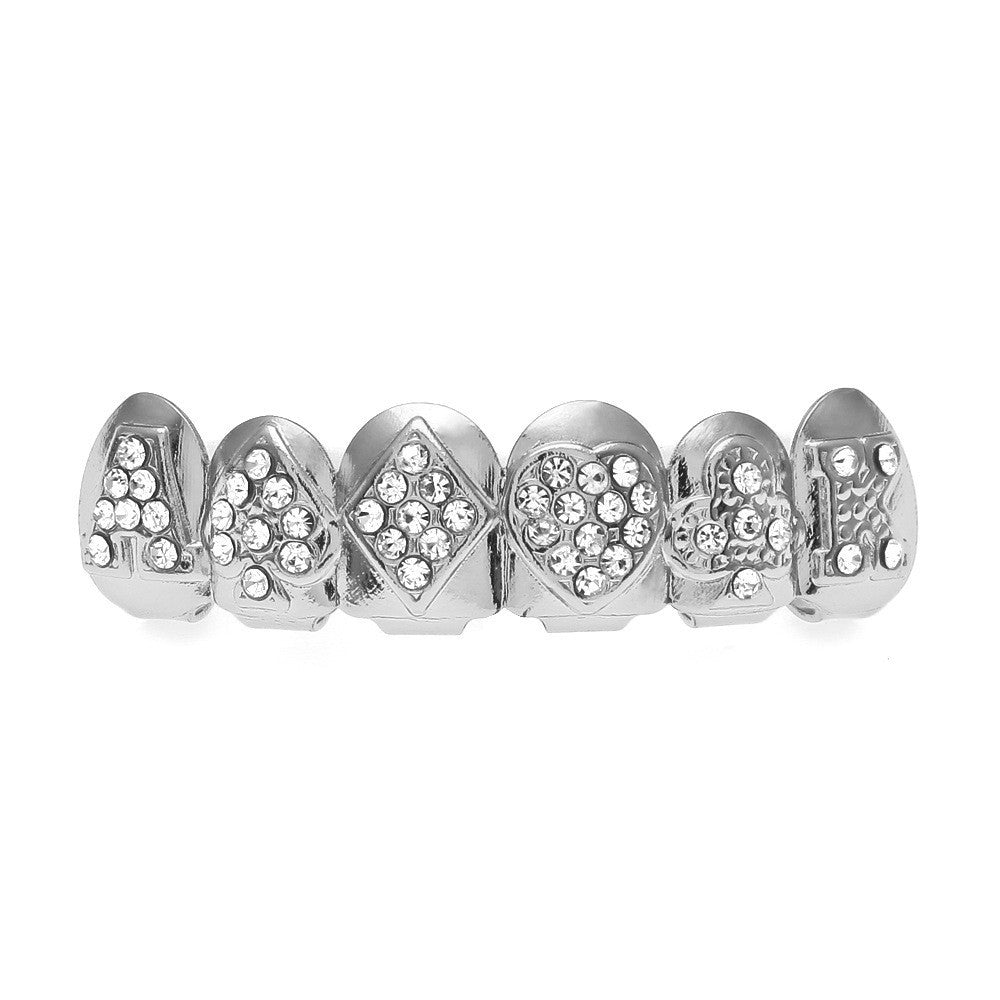 Hip-hop diamond-encrusted and gold-plated teeth grillz - MERGE.DAY.1.FREESTYLE
