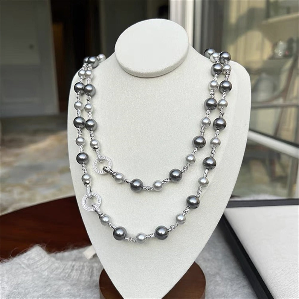 rosary necklace Tahitian pearl necklace - MERGE.DAY.1.FREESTYLE