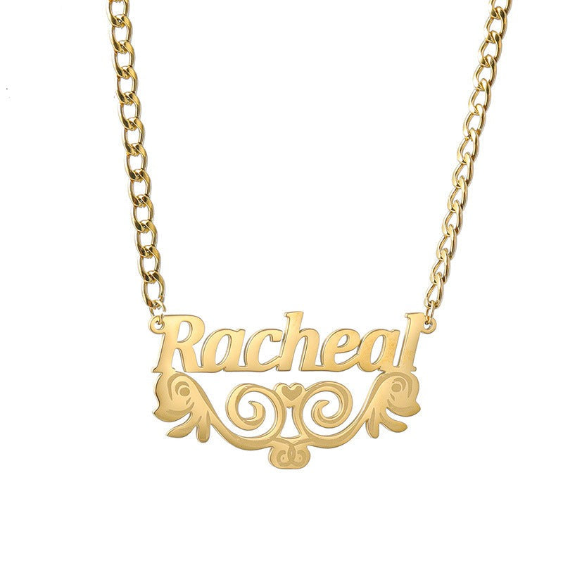 DIY letter necklace laser marking name clavicle necklace - MERGE.DAY.1.FREESTYLE