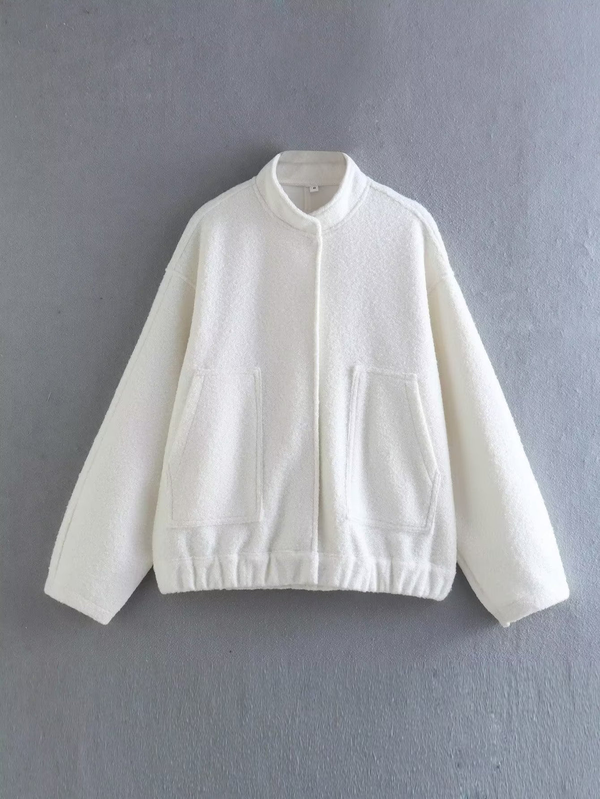 Stand-up collar plain coat - MERGE.DAY.1.FREESTYLE