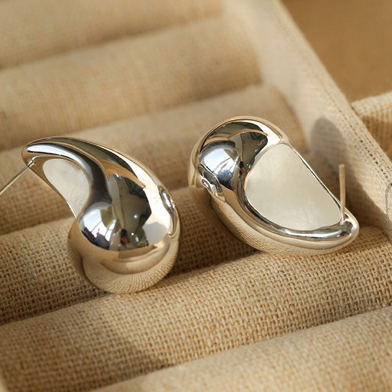 18K Gold Water Drop Earrings Simple Personality Ear Jewelry - MERGE.DAY.1.FREESTYLE
