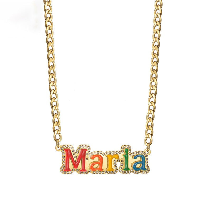 Welding dripping name necklace - MERGE.DAY.1.FREESTYLE