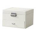 PU leather simple lock drawer table jewelry armoire - MERGE.DAY.1.FREESTYLE