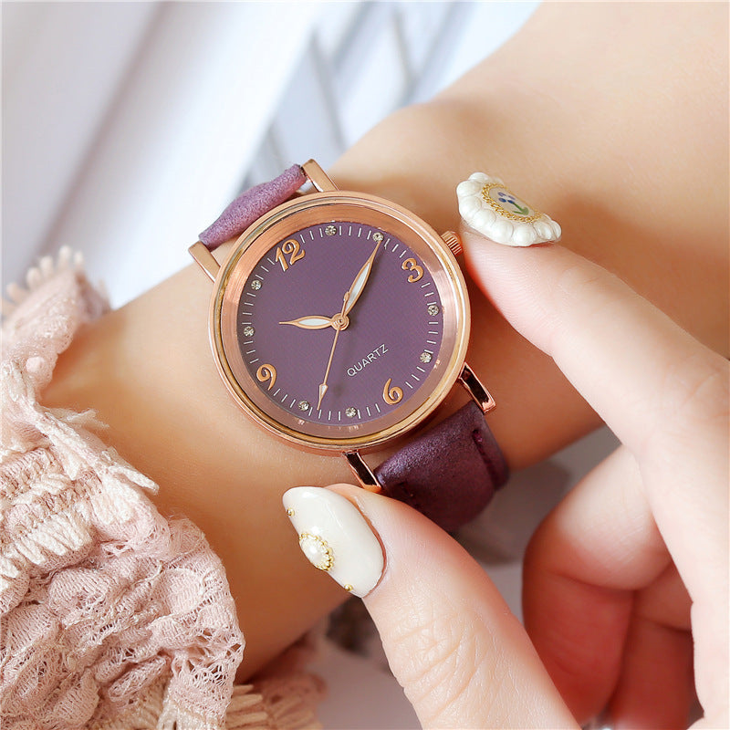 Luminous Watches for Women with Leather Straps and Casual Wear - MERGE.DAY.1.FREESTYLE