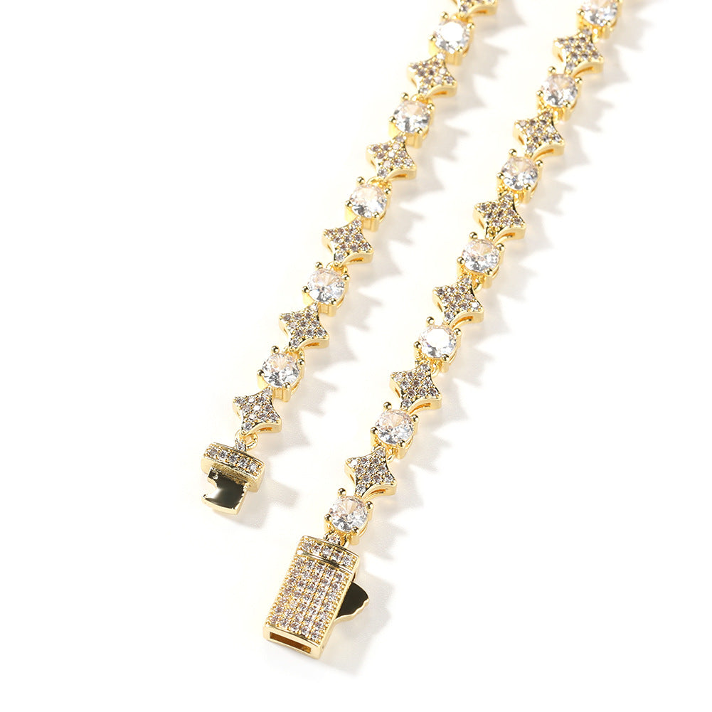 Star zircon tennis chain necklace - MERGE.DAY.1.FREESTYLE