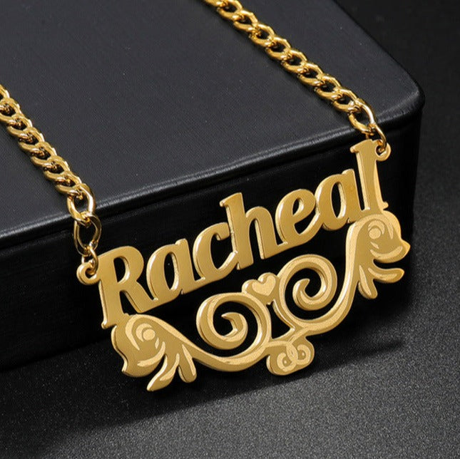 DIY letter necklace laser marking name clavicle necklace - MERGE.DAY.1.FREESTYLE