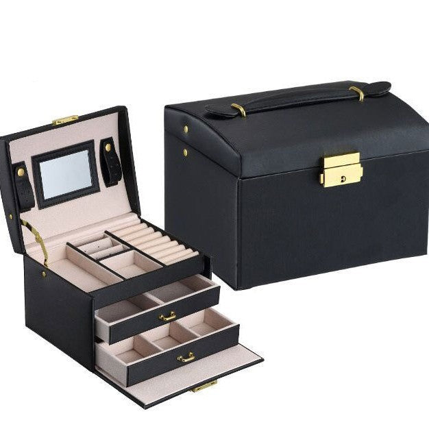 PU leather dustproof large capacity drawer jewelry box - MERGE.DAY.1.FREESTYLE
