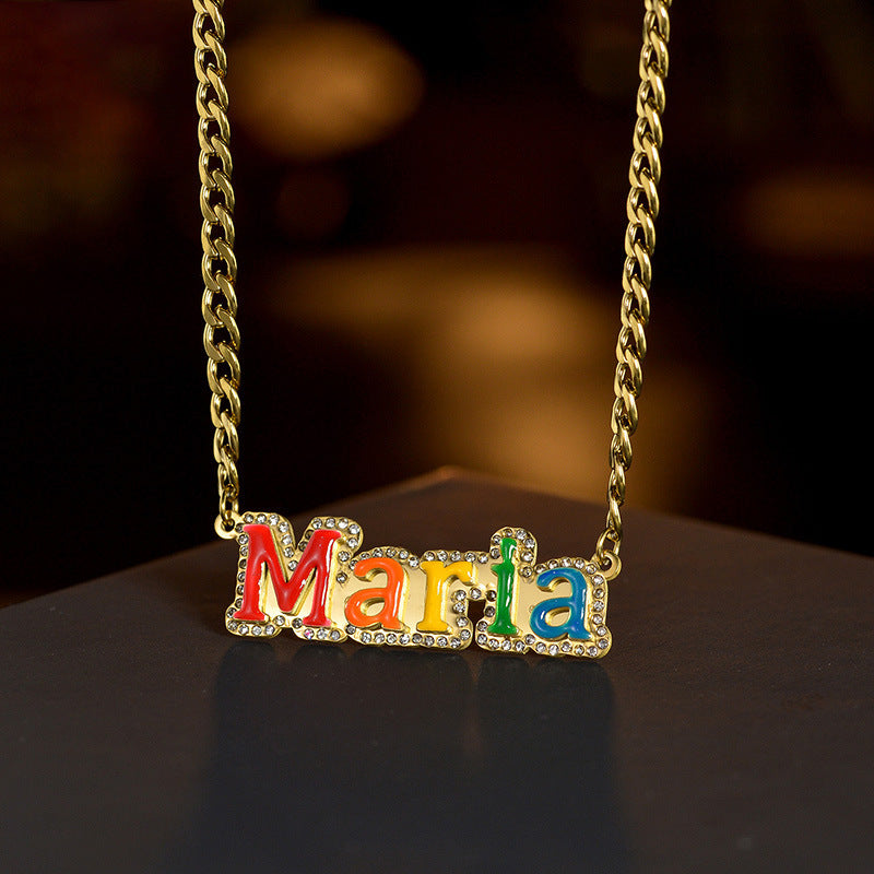 Welding dripping name necklace - MERGE.DAY.1.FREESTYLE