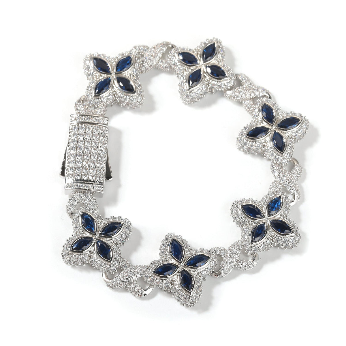 Hip-hop zircon colored infinite four-leaf clover bracelet - MERGE.DAY.1.FREESTYLE