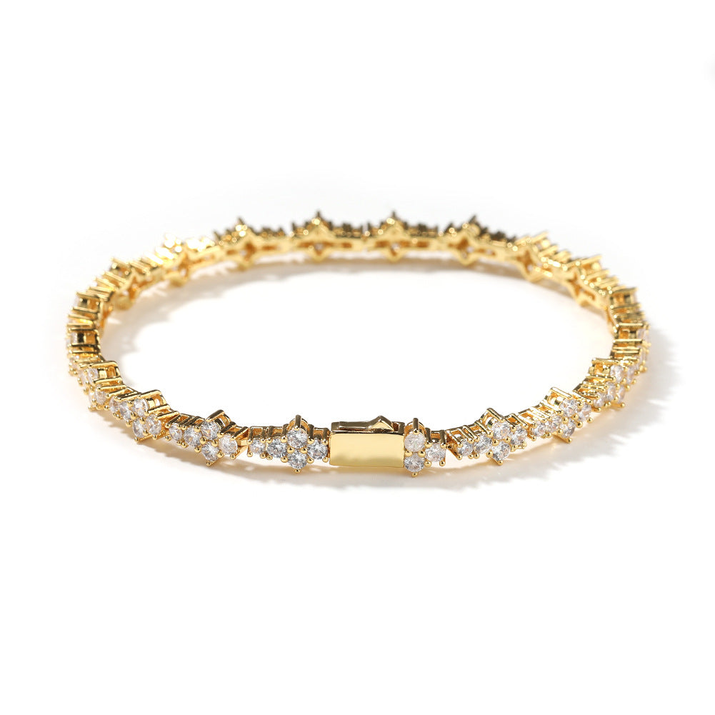 Diamond-studded high-end airplane tennis chain - MERGE.DAY.1.FREESTYLE
