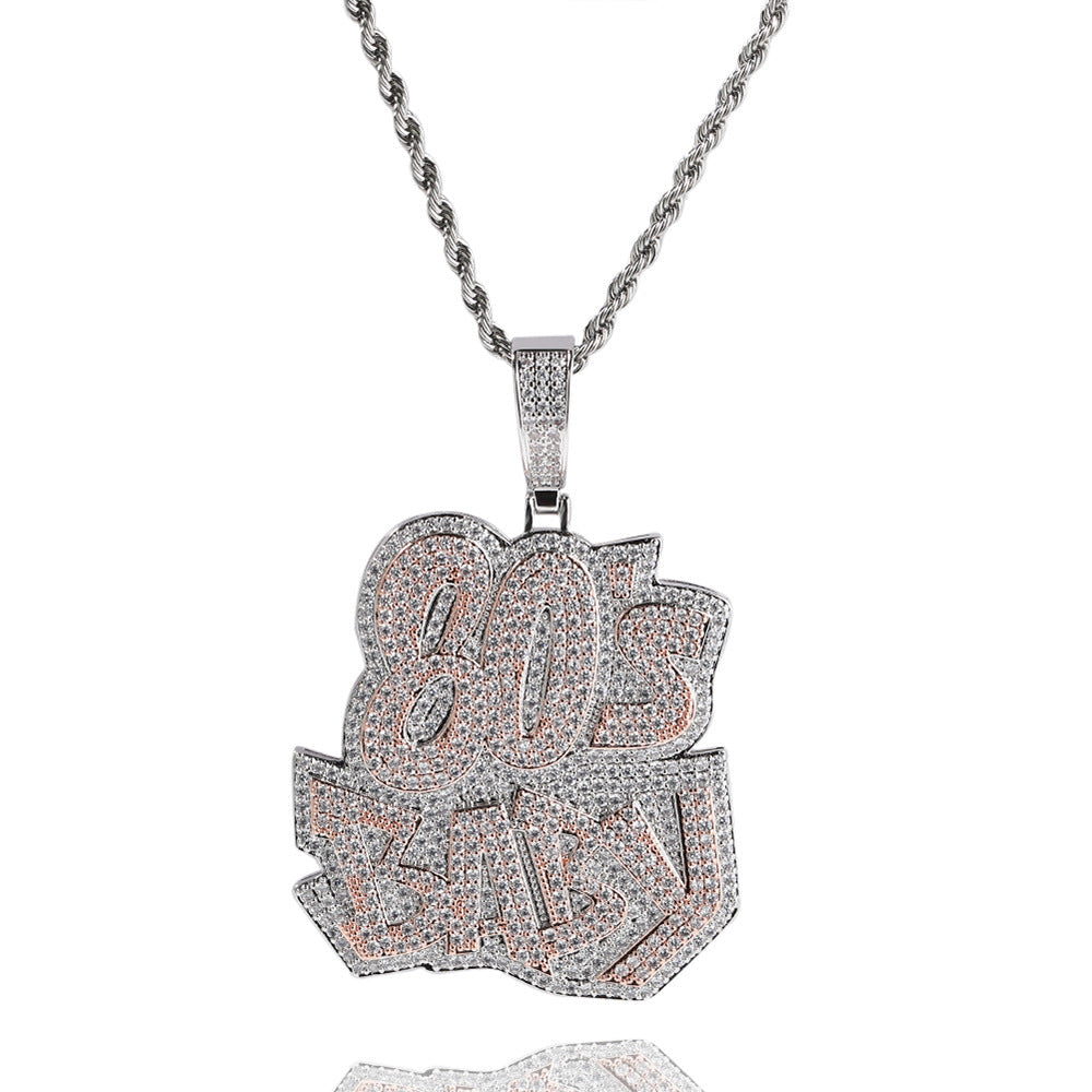 80Sbaby hip-hop diamond necklace - MERGE.DAY.1.FREESTYLE