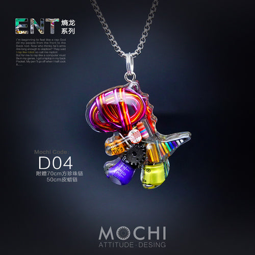 Original Cyberpunk Little Dinosaur Delicate High Design Couple Necklace - MERGE.DAY.1.FREESTYLE