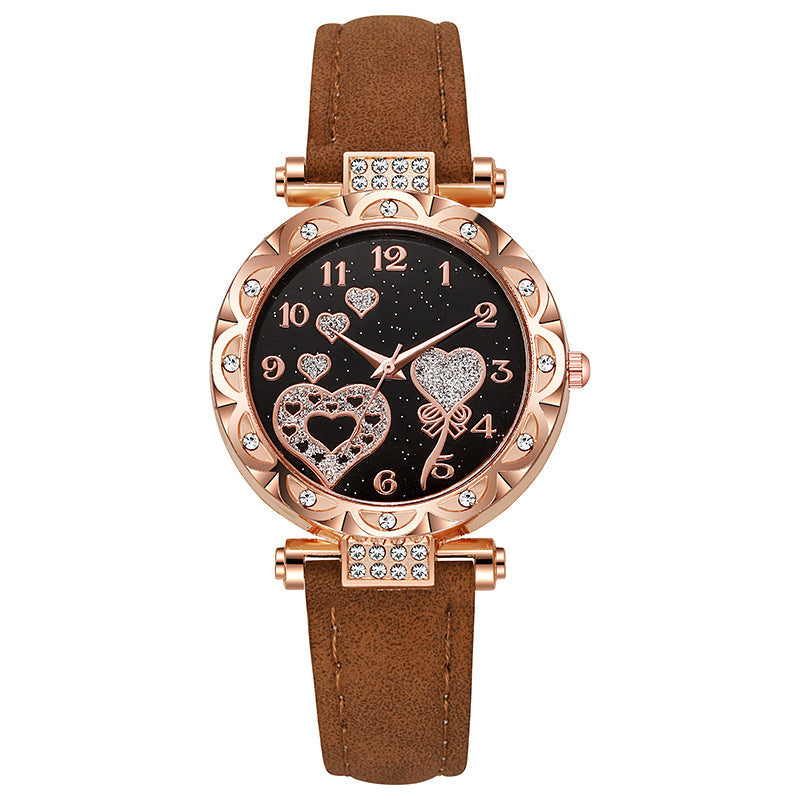 Simple leather strap quartz watch for students - MERGE.DAY.1.FREESTYLE