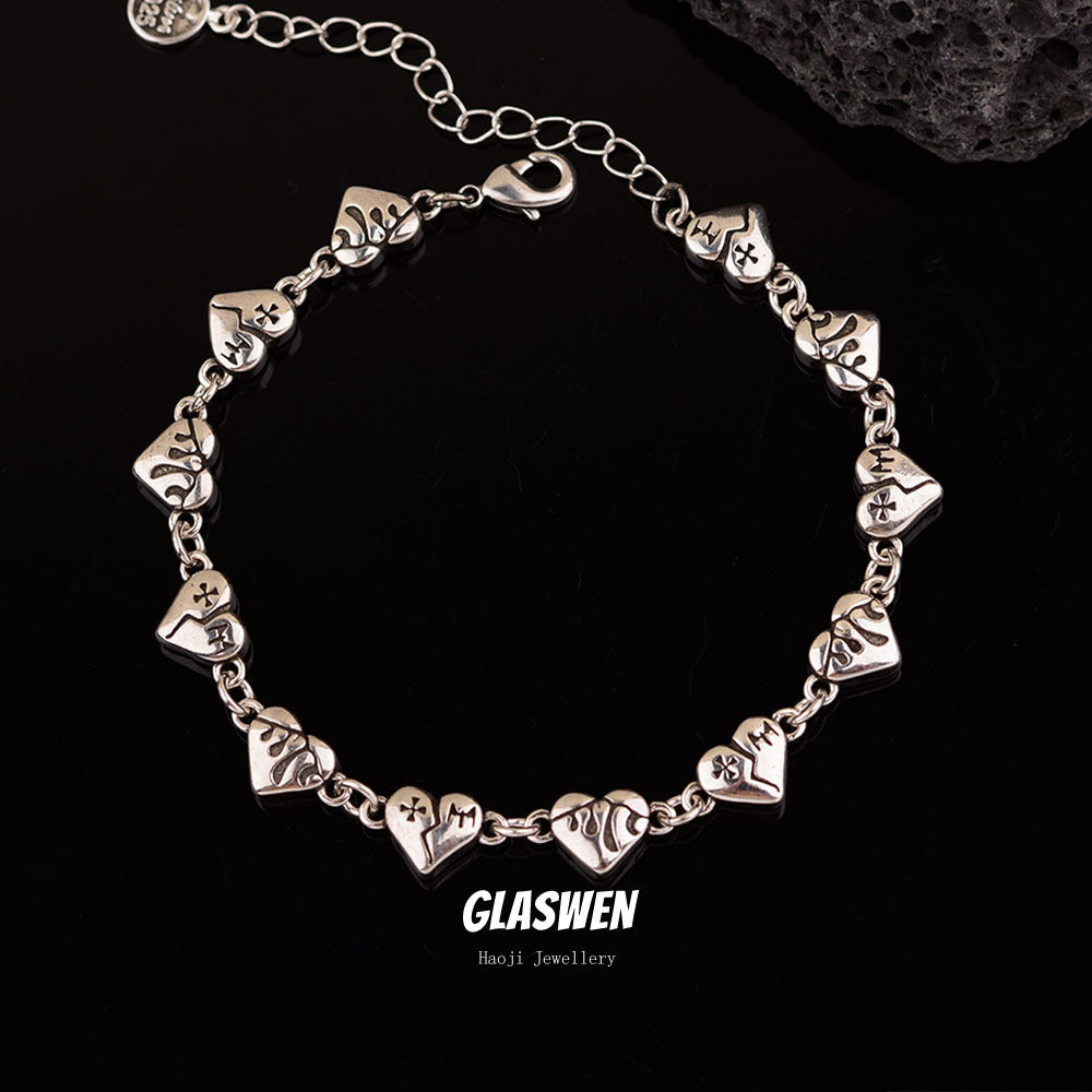 Graffiti heart shaped broken necklace - MERGE.DAY.1.FREESTYLE