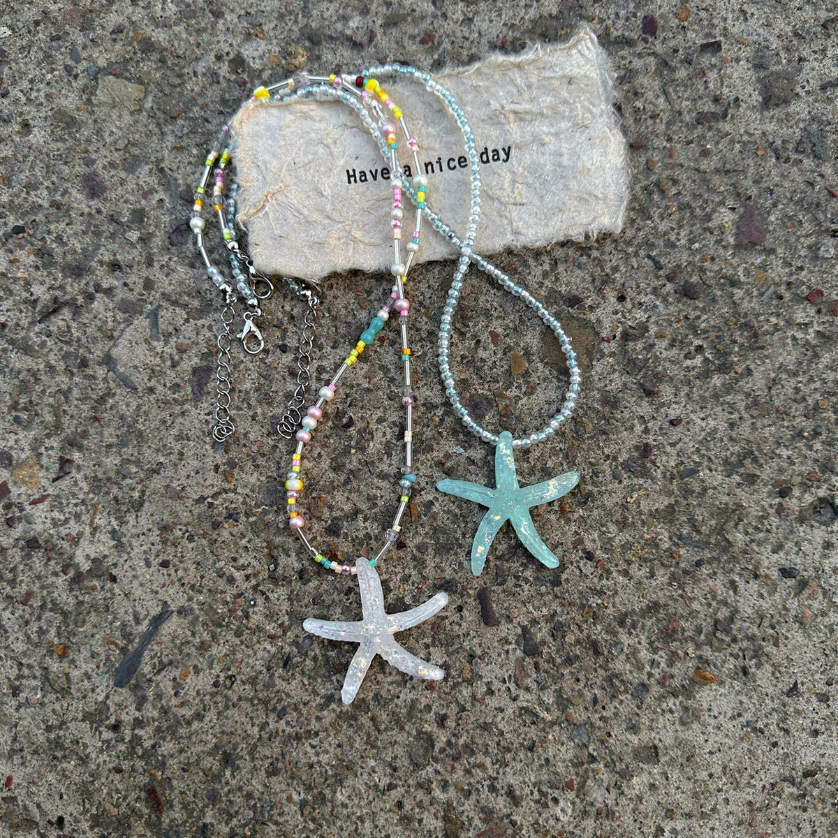 starfish necklace fresh dopamine color necklace - MERGE.DAY.1.FREESTYLE
