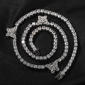diamond tennis necklace butterfly chain - MERGE.DAY.1.FREESTYLE