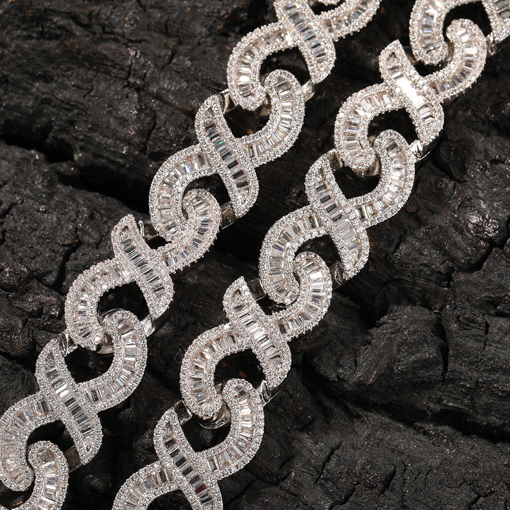 15mm Diamond Geometric Infinity Cuban Chain - MERGE.DAY.1.FREESTYLE