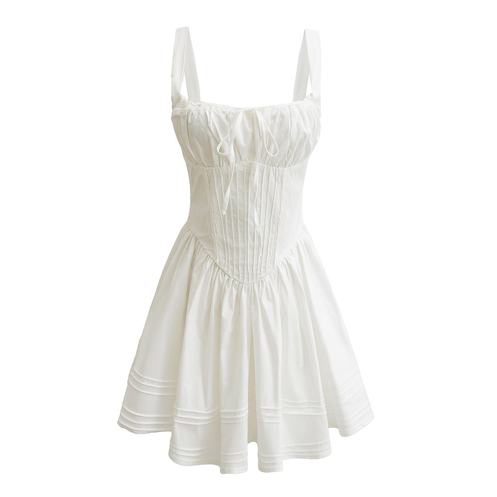 French girl floral suspender dress playful summer dress - MERGE.DAY.1.FREESTYLE