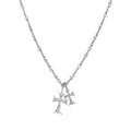 Double Cross Diamond Necklace Hip Hop Pendant - MERGE.DAY.1.FREESTYLE