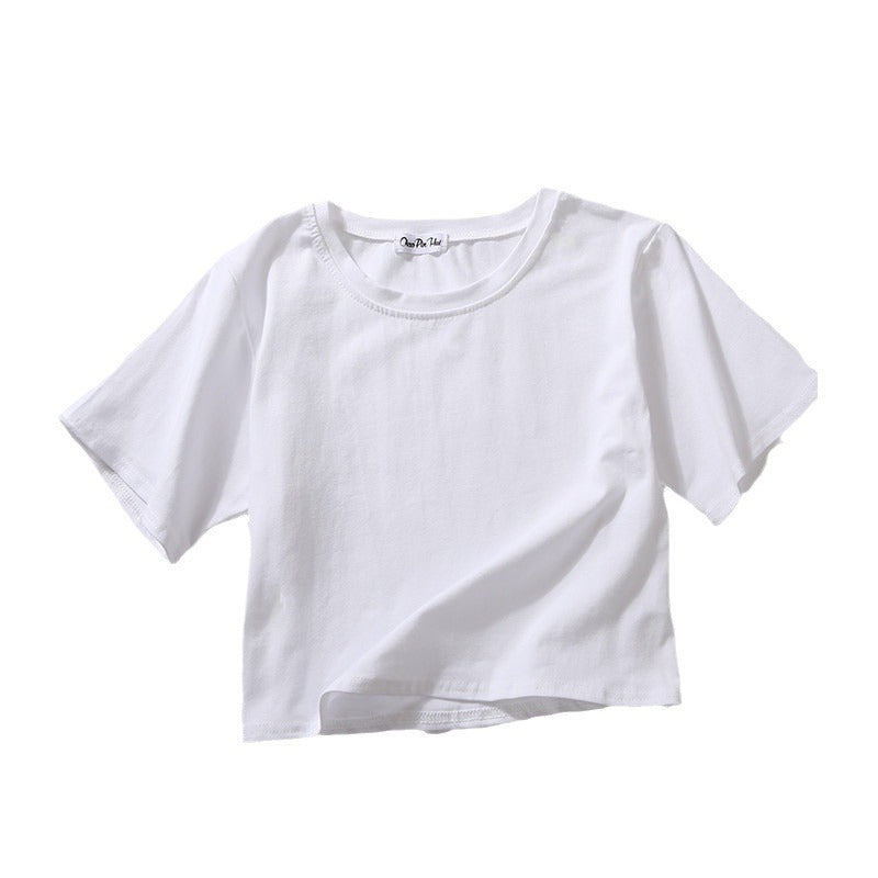 Loose solid color versatile short student T-shirt - MERGE.DAY.1.FREESTYLE