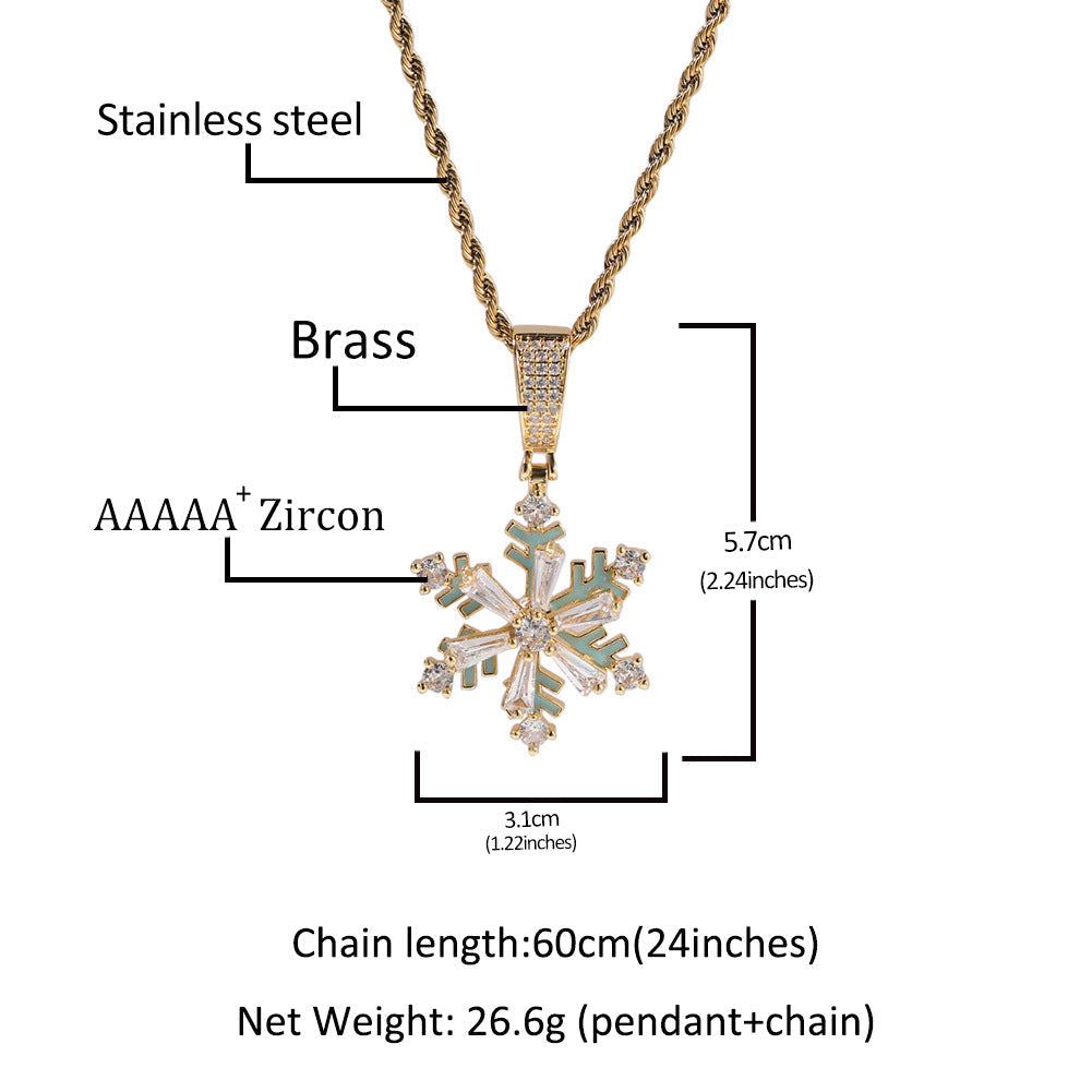 Winter rotating snowflake luminous oil drop pendant - MERGE.DAY.1.FREESTYLE