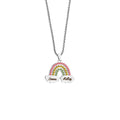 Rainbow Couple Name Necklace Engraving Pendant - MERGE.DAY.1.FREESTYLE
