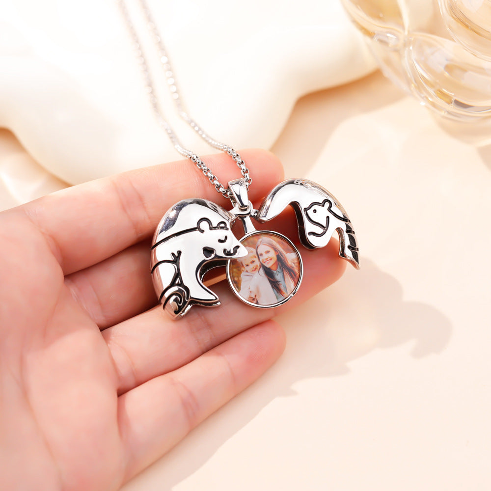 Bear Hug Heart Necklace Photo Box - MERGE.DAY.1.FREESTYLE