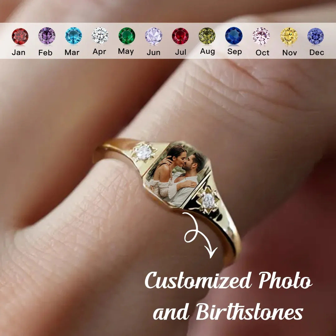 uv color printing birthstone ring - MERGE.DAY.1.FREESTYLE