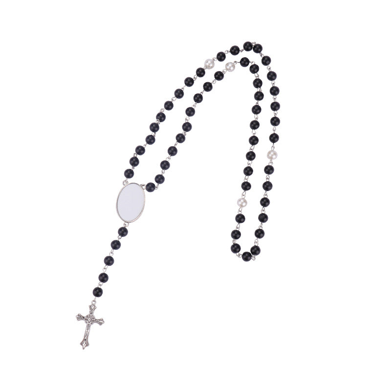 rosary necklace custom picture pendant - MERGE.DAY.1.FREESTYLE