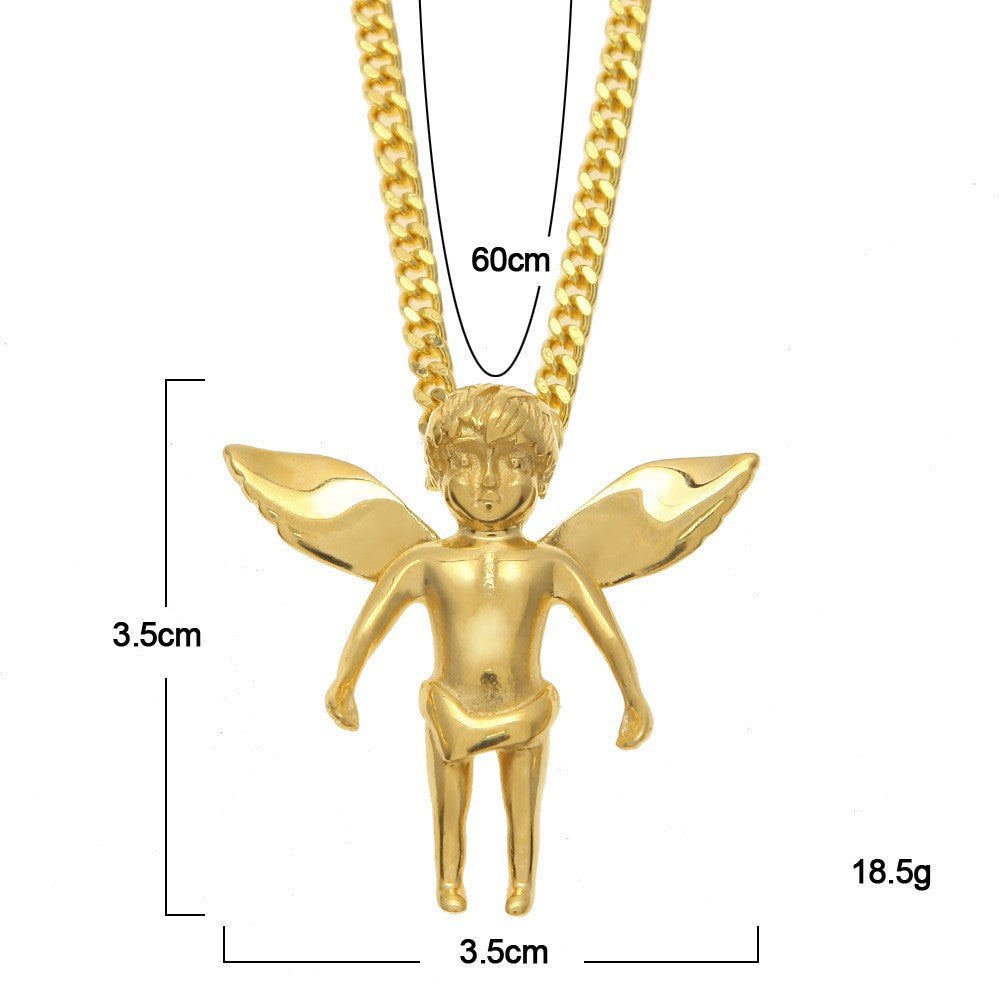 Hip Hop Winged Angel Pendant Necklace - MERGE.DAY.1.FREESTYLE