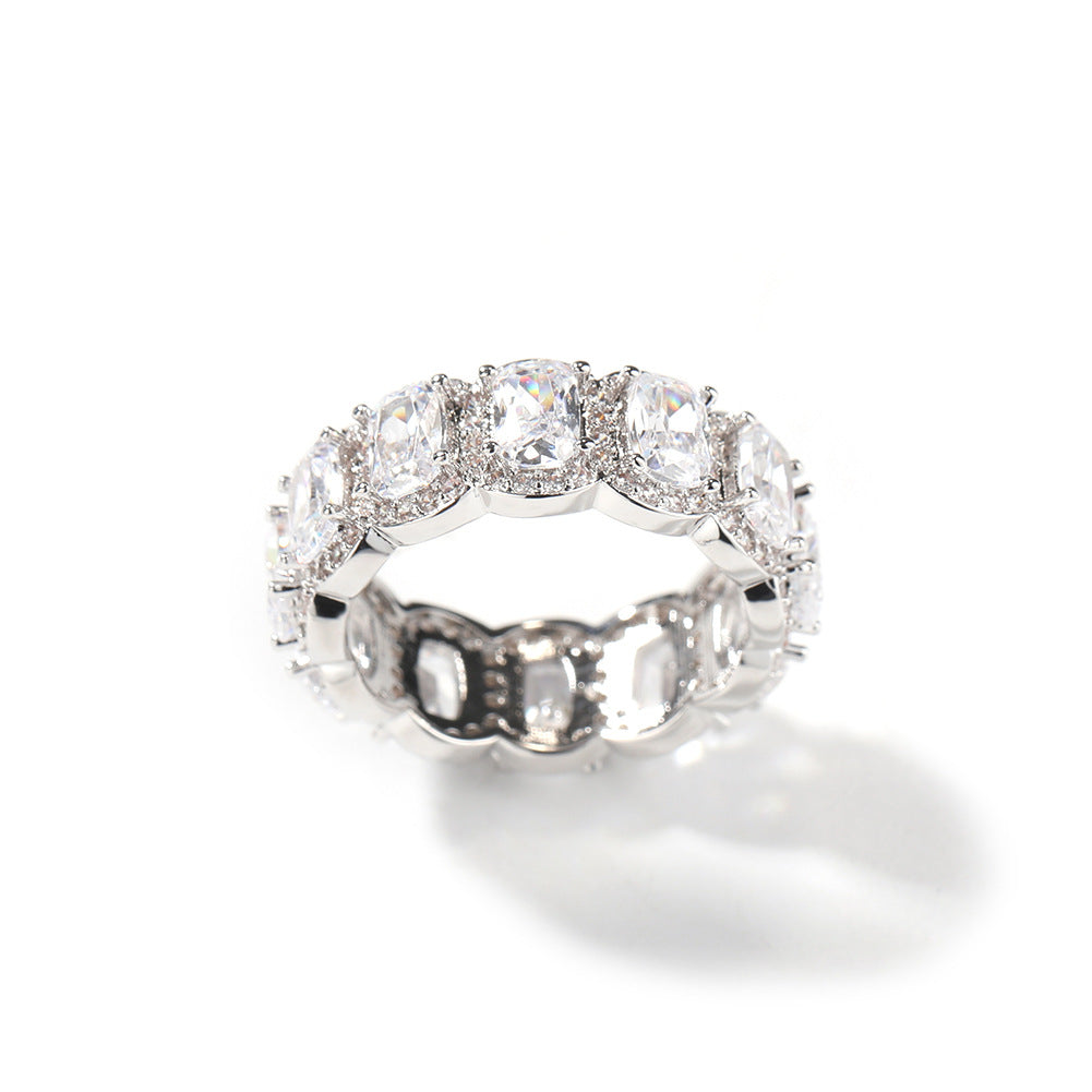 Cool and handsome men's hip-hop diamond-encrusted five-piece ring set - MERGE.DAY.1.FREESTYLE