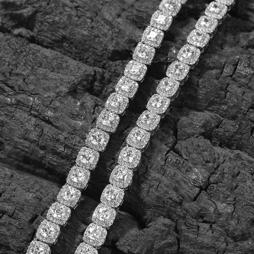 Iced Out Tennis Chain Cubic Zirconia CZ Hip Hop Necklace - MERGE.DAY.1.FREESTYLE