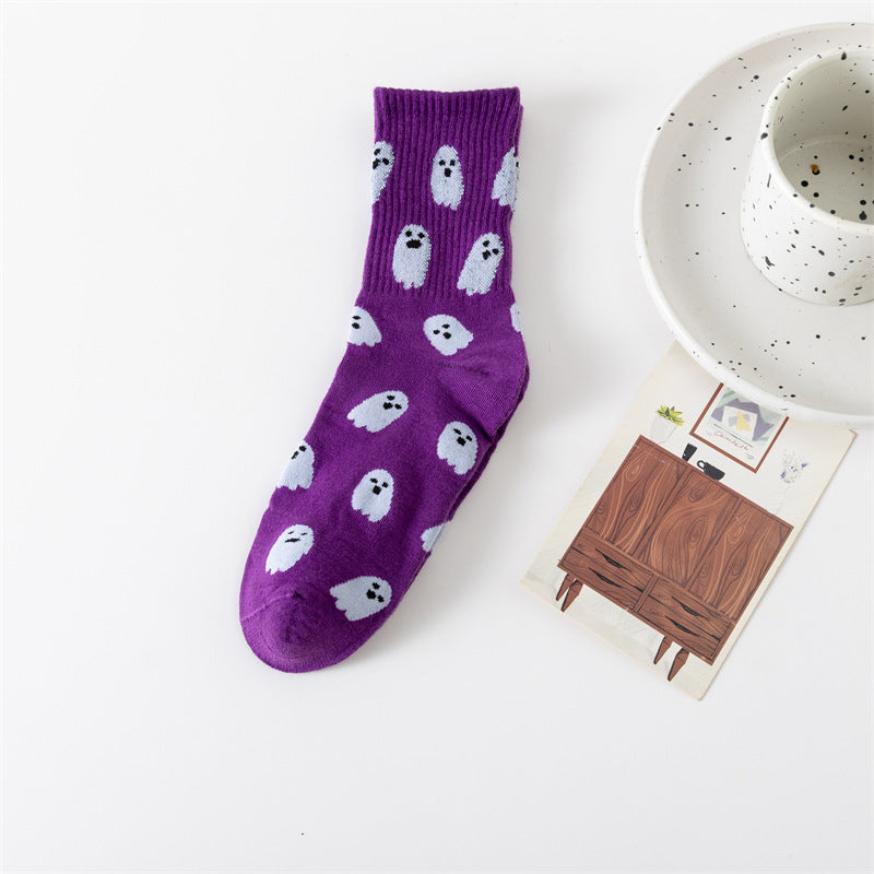 Halloween ghost middle-tube socks - MERGE.DAY.1.FREESTYLE