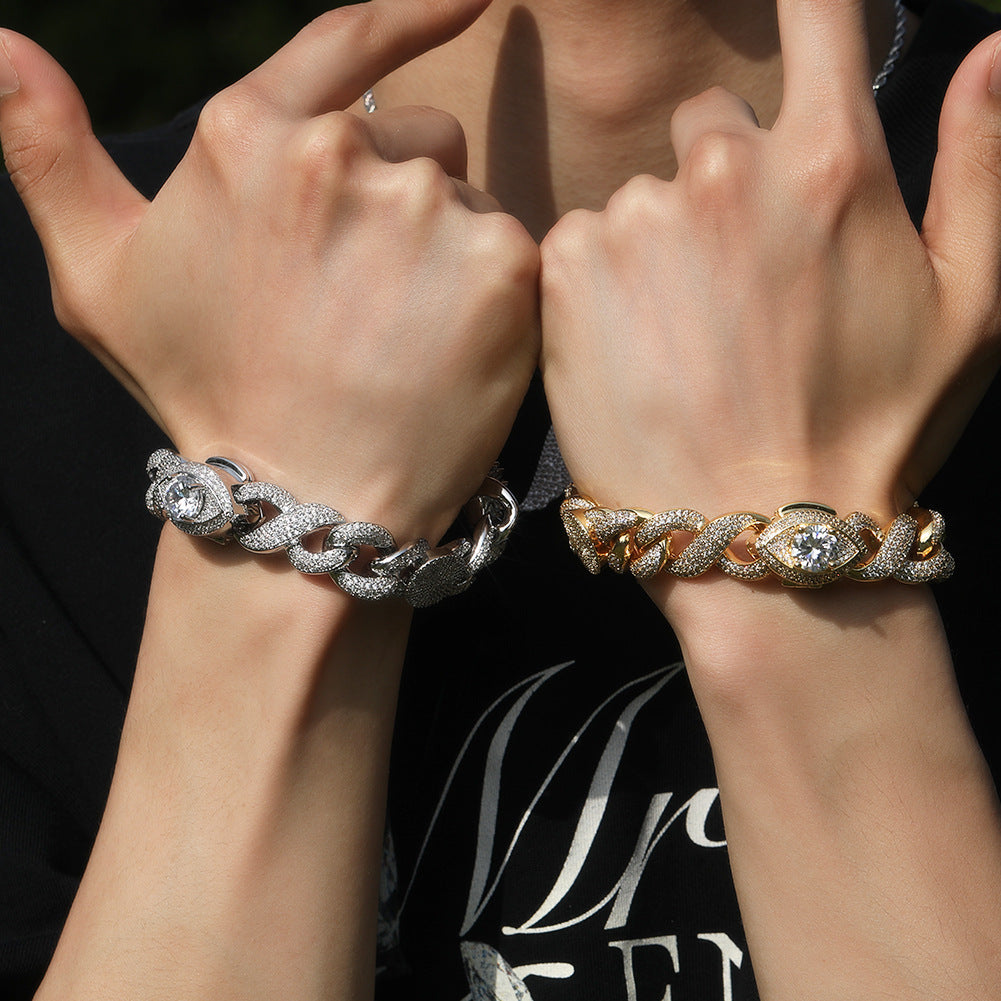 Hip-hop zircon-encrusted sun, star and eye necklace - MERGE.DAY.1.FREESTYLE