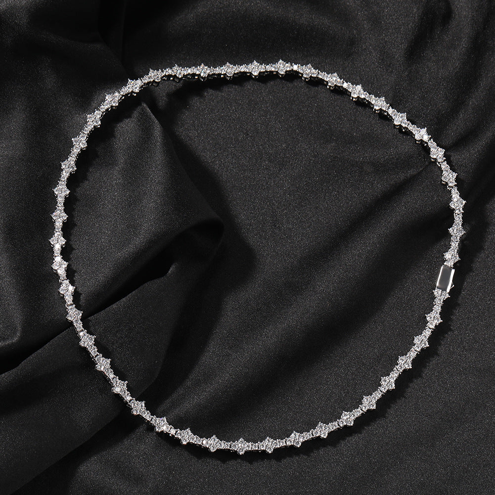 Diamond-studded high-end airplane tennis chain - MERGE.DAY.1.FREESTYLE