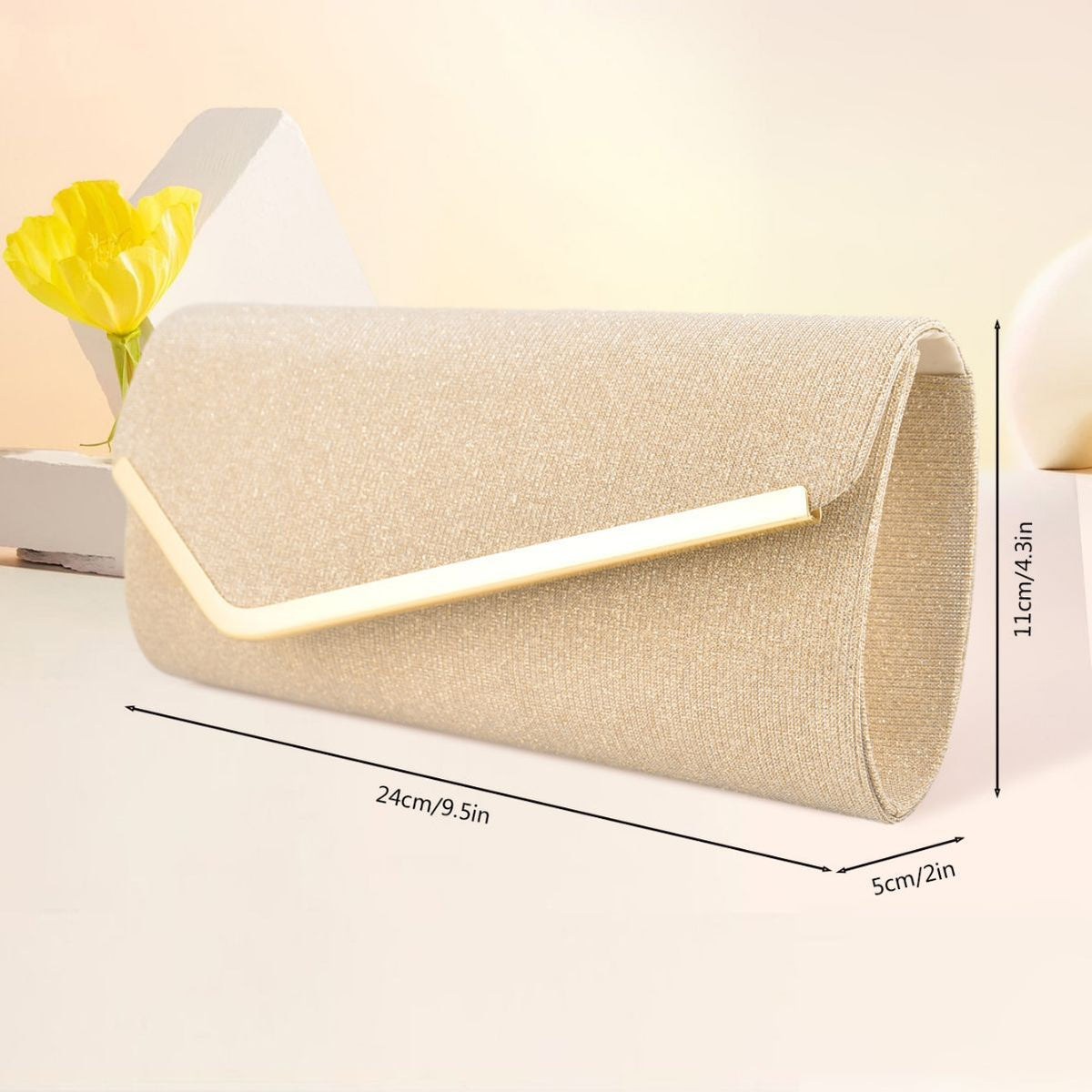 Women's three-fold bag with colorful glitter - MERGE.DAY.1.FREESTYLE