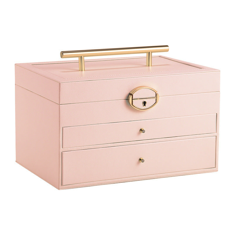 Portable large capacity jewelry box with large mirror - MERGE.DAY.1.FREESTYLE