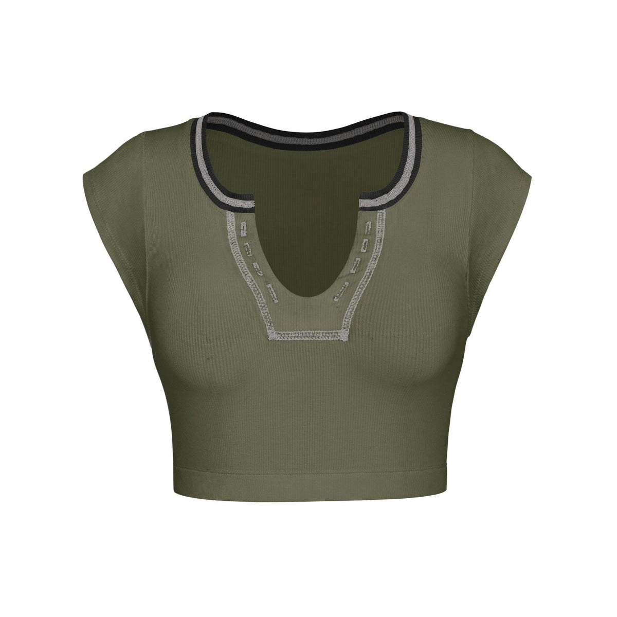 Slim Fit Ultra Short Sexy Spicy Girls Top Knitted Thread T-shirt - MERGE.DAY.1.FREESTYLE