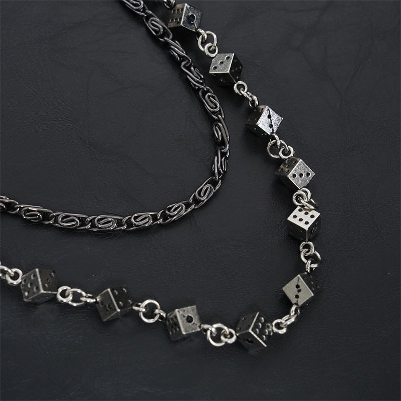 Carved leather dice vintage double-layer trouser chain waist chain - MERGE.DAY.1.FREESTYLE