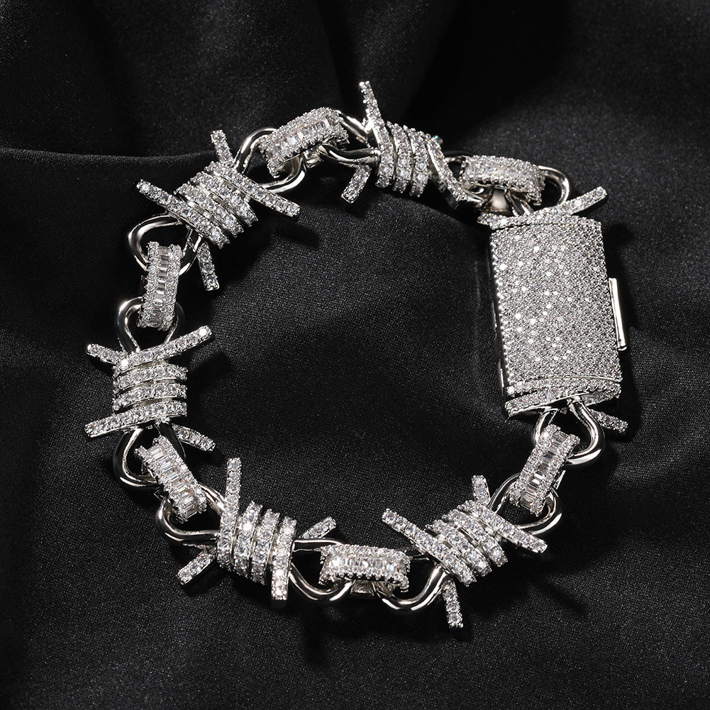 Wire chain diamond thorn necklace bracelet - MERGE.DAY.1.FREESTYLE