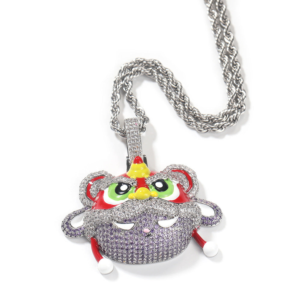 Ancient Lion Pendant Necklace Personalized Diamond Hip-Hop Necklace - MERGE.DAY.1.FREESTYLE