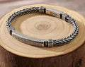 Square Spiral Pattern Silver Personalized bracelet - MERGE.DAY.1.FREESTYLE