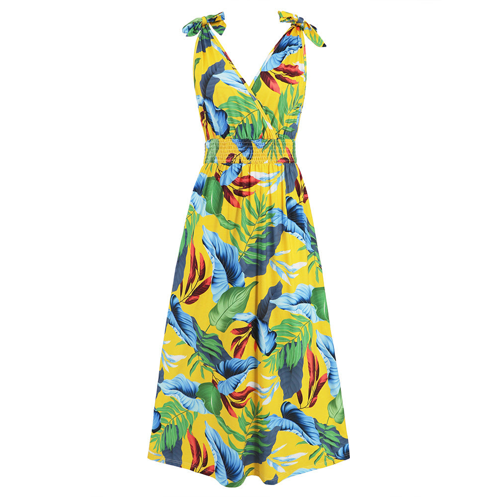 Hawaiian Beach Dress Summer Print Long Skirt Women's Dress - MERGE.DAY.1.FREESTYLE