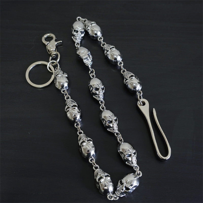 Punk metal big ghost head hip-hop pants chain - MERGE.DAY.1.FREESTYLE
