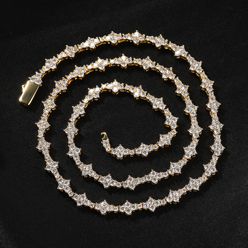 Diamond-studded high-end airplane tennis chain - MERGE.DAY.1.FREESTYLE