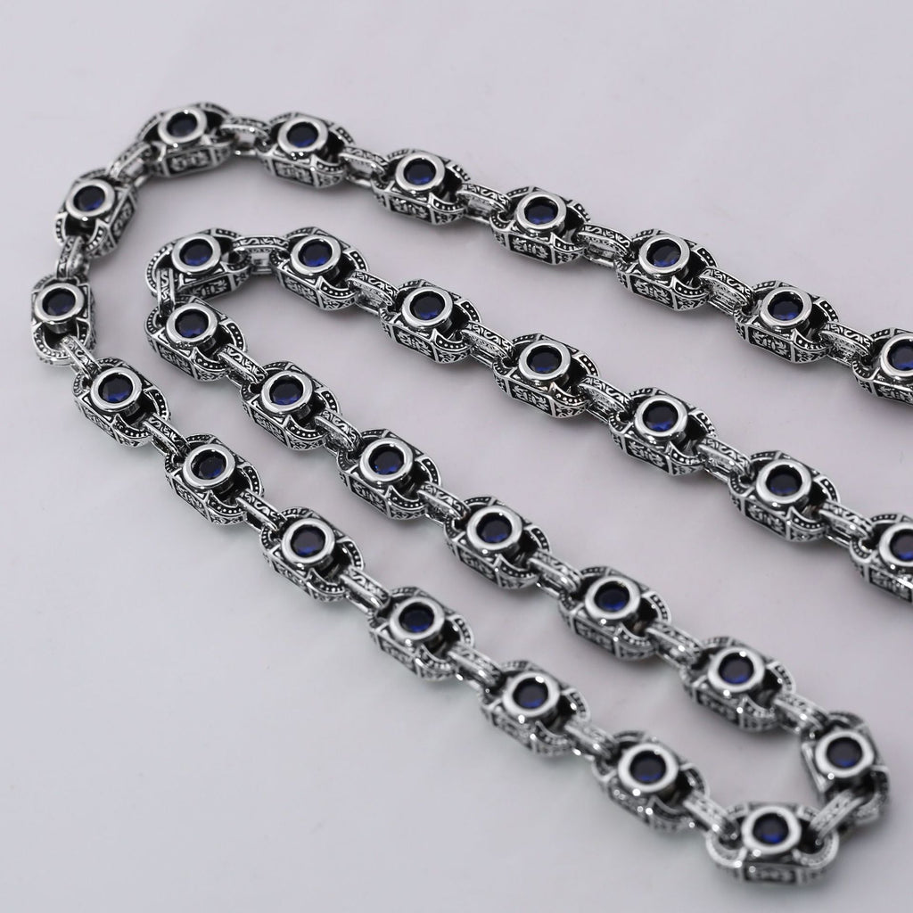 Aragogaceous pattern sapphire necklace for couples - MERGE.DAY.1.FREESTYLE