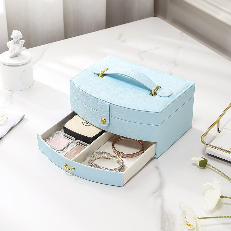 Double-layer portable makeup jewelry box with mirror - MERGE.DAY.1.FREESTYLE