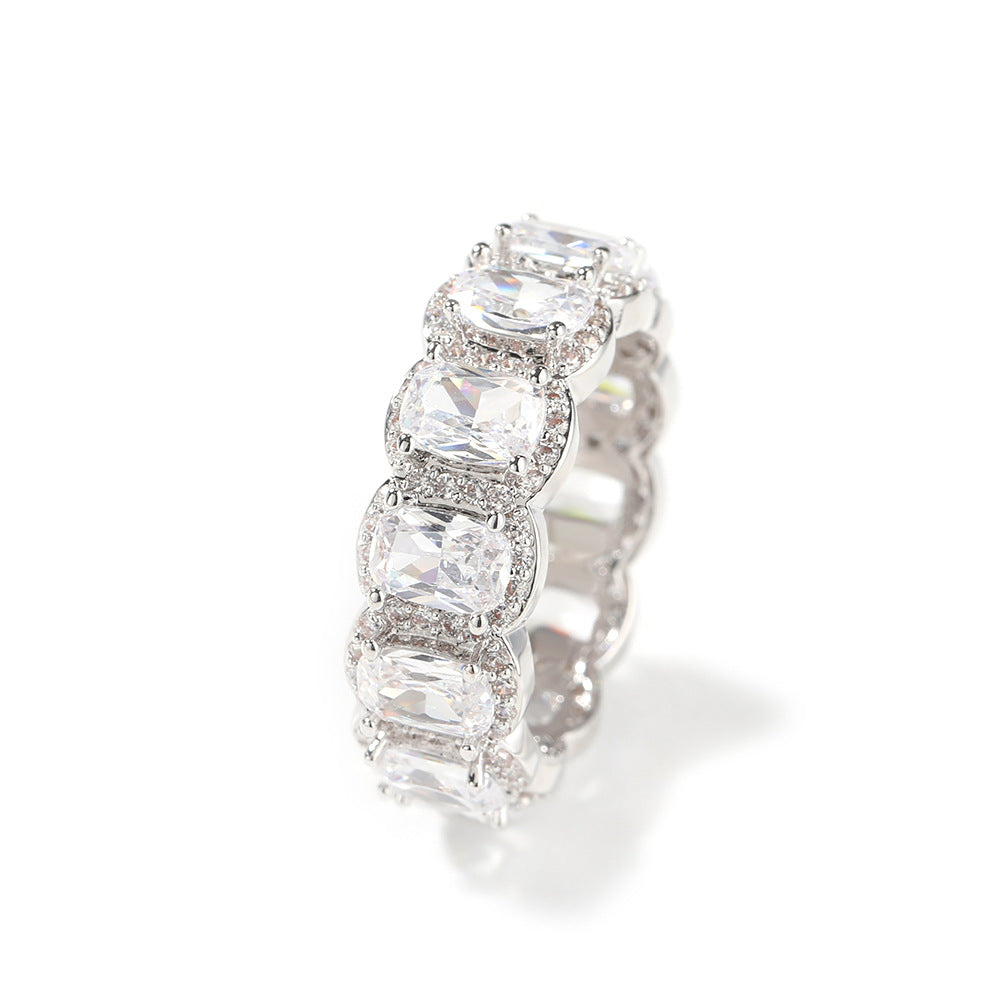 Cool and handsome men's hip-hop diamond-encrusted five-piece ring set - MERGE.DAY.1.FREESTYLE